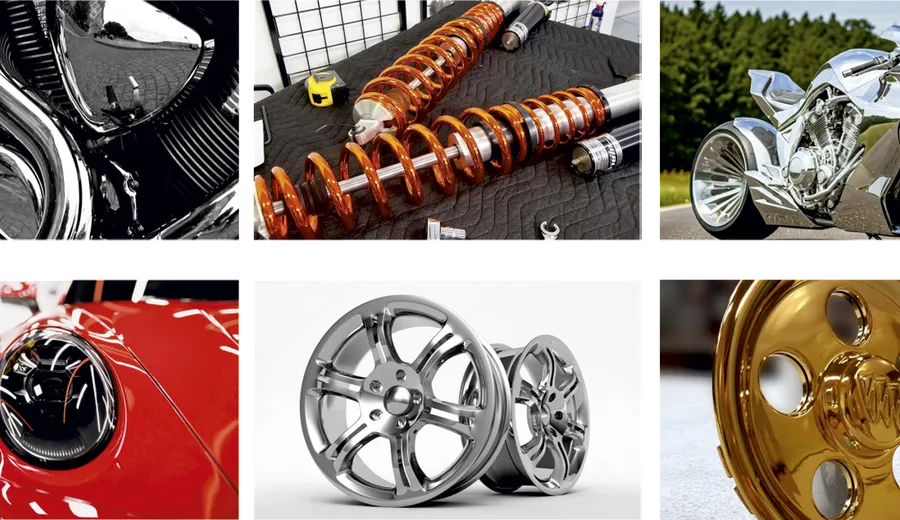 Chrome spray finishing process
