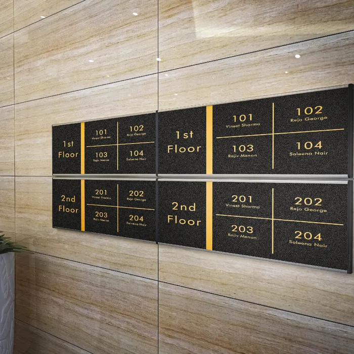 DFS93 / 124 / 155 — Directory Flat Slider aluminium profile