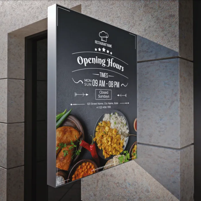 NP50 — Double-Sided Lit Name Plate aluminium profile