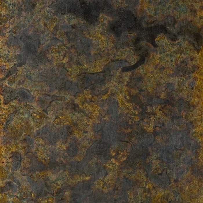 Handcrafted oxidised patina finish sample
